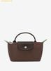 Túi Xách Longchamp Le Pliage Green Pouch with Handle Size Mini Mocha