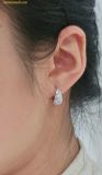  Bông Tai, Khuyên Tai Swarovski Sublima earrings White, Rhodium plated 5732282 
