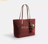  Túi Tote Coach Large City Tote Bag With Charms Gold Russet CES20 