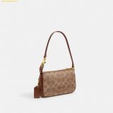  Túi Đeo Vai Coach Plaza Bag 18 In Signature Canvas Brown CCD38 