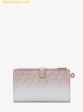  Ví Cầm Tay Michael Kors Jet Set Large Ombré Signature Logo Wristlet Hồng Nhạt 