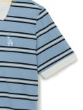  Áo Polo MLB Women's Varsity Stripe Crop Collar T-Shirt LA (L.SKY BLUE) 3FPQV0253-07SBL 