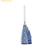  Túi Đeo Vai MLB Diamond Monogram Denim Jacquard Hobo Bag Boston Red Sox - L.Sky Blue 3ABQS023N-43SBL 