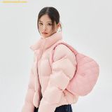  Túi Đeo Vai MLB Quilted Hobo Bag Medium LA Dodgers Peach 3ABQM0936-07PCS 