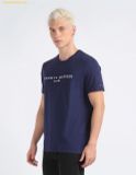  Áo Phong Tommy Hilfiger Cotton Crew Neck Logo T-Shirt Yale Navy 