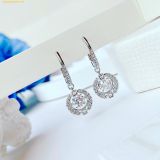  Bông Tai Swarovski Una drop earrings Round cut, White, Rhodium plated 5504652 
