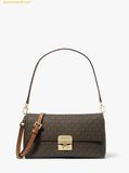  Túi Đeo Vai Michael Kors Addie Medium Signature Logo Convertible Shoulder Bag 32S5G9XC8O Nâu Logo 