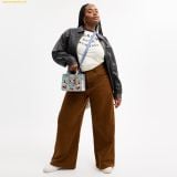  Túi Tote Coach Cargo Tote Bag 20 With Cherry Embroidery Denim Multi CDY91 