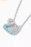  Dây Chuyền Swarovski Iconic Swan pendant Swan, Small, Blue, Rhodium plated 5512094 