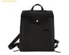  Balo Longchamp Le Pliage Green Backpack M Black Noir - Fabric Đen 