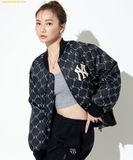  Áo Khoác Bomber MLB Diamond Monogram Jacquard Baseball Jumper NY (Black) 3AJPM0224-50BKS 