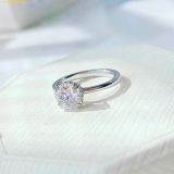  Nhẫn Swarovski Stilla cocktail ring Round cut, White, Silver-tone finish 5717938 