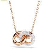  Dây Chuyền Swarovski Dextera pendant Round cut, White, 18K rose gold plated 5738200 