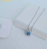  Dây Chuyền, Vòng Cổ Swarovski Una necklace Clover, Blue, Rhodium plated 5642927 