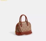  Túi Xách Coach Sabrina Satchel Bag In Signature Canvas Caramel CAS19 