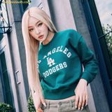  Áo Sweat MLB Women's Varsity Crop Man-to-Man LA (Green) 3FMTV0234-07GNS 