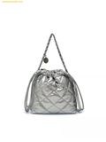  Túi Đeo Chéo MLB Basic Quilted PU Mini Bucket Crossbody Bag New York Yankees Silver 3ACRBQ16N-50SIS 