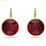  Khuyên Tai Bông Tai Swarovski Bella drop earrings Round cut, Red, Gold-tone plated 