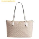  Túi Tote Coach Gallery Tote Bag In Signature Canvas CW381 Chalk 