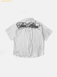  Áo Sơ Mi Bad Blood Dark Classic Short Sleeve Shirt - White/Striped w-sht25-003 