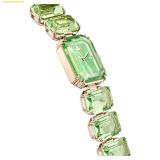  Đồng Hồ Swarovski Watch Octagon cut bracelet, Green, Champagne gold-tone finish 5729842 