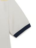  Áo Polo MLB Women's Basic Open Collar Slim Fit Collared T-Shirt New York Yankees - SKU: 3FPQB0663-50IVS - Ivory 