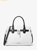  Túi Xách Michael Kors Hamilton medium leather satchel bag with color blocking Intense White Multicolor 35T5SHMS2L 