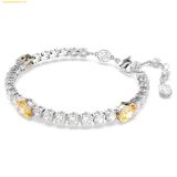  Vòng Tay, Lắc Tay Swarovski Matrix Tennis bracelet Mixed cuts, Yellow, Rhodium plated 5666425 