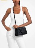  Túi Xách Michael Kors Small Marilyn bag with floral embellishments Navy Blue 35S6S6AM5L 