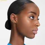  Bông Tai, Khuyên Tai Swarovski Chroma stud earrings Pear cut, Green, Gold-tone plated 5639120 