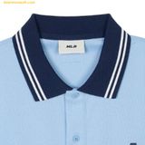  Áo Polo MLB Basic color blocking comfortable fit T-shirt LA (Sky blue) 3APQB0243-07SBS 