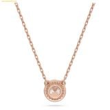  Dây Chuyền, Vòng Cổ Swarovski Una Angelic pendant Round cut, Pavé, White, 18k rose gold finish 5636272 