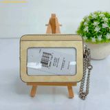  Ví Thẻ Coach Zip Card Case In Signature Canvas Màu Vàng Nhạt 