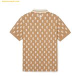  Áo Polo MLB Classic Monogram Front Pattern Collar T-Shirt Boston Red Sox 3Apqm0443 - Nâu 