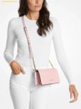 Túi Đeo Chéo Michael Kors Jet Set Medium Signature Logo Crossbody Bag Powder Blush 35F5GTVC8V 