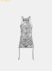  Đầm Ôm Bad Blood Lion Patch Tank Mini Dress - Washed White w-drs25-006 