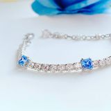  Vòng Tay Swarovski Matrix Tennis Bracelet Mixed Cuts, Rhodium Plated 5666426 - Bạc 