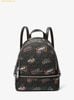 Balo Mini Michael Kors Rhea Extra-Small Printed Signature Logo Backpack Màu Đen