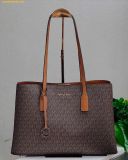  Túi Tote Michael Kors MK Ruthie Large Signature Logo Satchel Màu Nâu Logo 