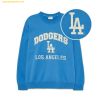 Áo Sweat MLB Varsity fleece oversized man-to-man LA (L.Blue) 3AMTV0436-07BLL Xanh