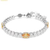  Vòng Tay, Lắc Tay Swarovski Matrix Tennis bracelet Mixed cuts, Yellow, Rhodium plated 5666425 