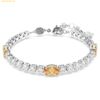  Vòng Tay, Lắc Tay Swarovski Matrix Tennis bracelet Mixed cuts, Yellow, Rhodium plated 5666425 