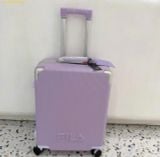  Vali Kéo FILA Ribbed Hard Shell Luggage 22 Inch Tím Pastel 