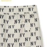  Quần Shorts MLB Classic Monogram Print 5/8 Woven Shorts NY (Cream) 3ASMM0343-50CRS 