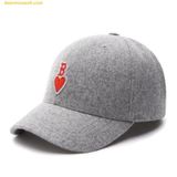  Mũ lưỡi trai MLB Heart Wool Structured Ball Cap BOS (Melange Grey) - 3ACPH0136-43MGS 