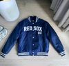 Áo Khoác Bomber New Era Varsity Baseball Jacket Boston Red Sox Navy