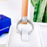  Nhẫn Swarovski Attract Ring Round, White, Rhodium Plated 