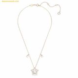  Dây Chuyền, Vòng Cổ Swarovski Stella Necklace Crystal Pearls, Star, White, Rose Gold-Tone Plated 5645382 