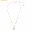  Dây Chuyền, Vòng Cổ Swarovski Stella Necklace Crystal Pearls, Star, White, Rose Gold-Tone Plated 5645382 