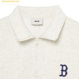  Áo Half Zip MLB Basic Small Logo Half Zip-Up Fleece Overfit Man-to-Man BOS (L.Melange Grey) 3AMTB1536-43MGL 